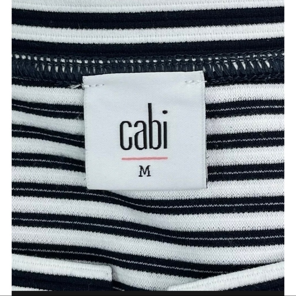 Cabi Sz M Navy Blue White Striped Lace Up Nautical Shift Dress Summer Beach - Picture 7 of 9